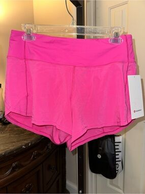 lululemon athletica NWT Speed Up MR 4 inch Hot Pink Women's Athletic Shorts